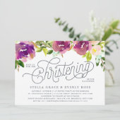 鮮やか開花ツイン《キリスト教》洗礼式や命名式招待状 招待状 (スタンド正面)