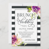 鮮やか開花ブランチ&バブリーブライダルシャワー招待状 招待状 (正面)