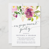 鮮やか開花婚約パーティ招待状 招待状 (正面)