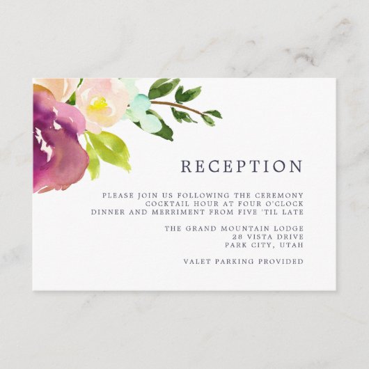 鮮やか開花披露宴カード エンクロージャーカード (正面)