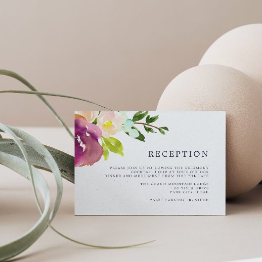 鮮やか開花披露宴カード エンクロージャーカード