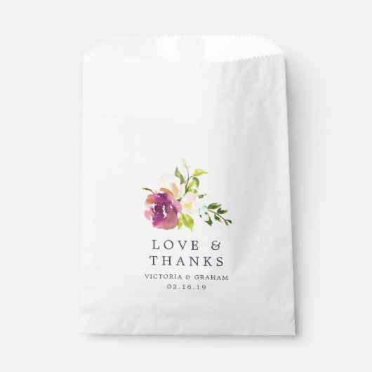 鮮やか開花結婚の感謝 フェイバーバッグ (正面)