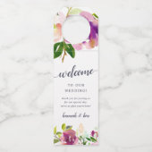 鮮やか開花結婚歓迎 ボトルネックタグ (正面)