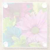 鮮やか開花-カラフルフローラ ガラスコースター (裏面)