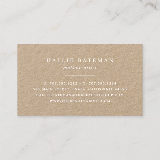 鮮やか開花 |クラフト素朴フローラ 名刺 (裏面)