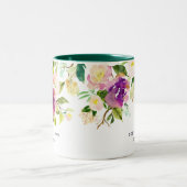 鮮やか開花 |水パーソナライズされた色フローラ ツートーンマグカップ (中央)
