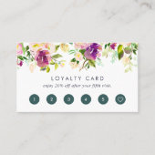 鮮やか開花 |水彩フローラロイヤリティ ロイヤリティカード (正面)