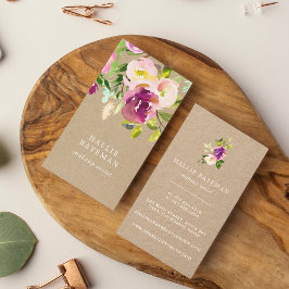 鮮やか開花 |水素朴色フローラクラフト 名刺