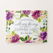 鮮やか開花 |私のパーソナライズされた花の女の子にする ジグソーパズル (横)