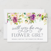 鮮やか開花 |私のフラワーガールカード 招待状 (正面)