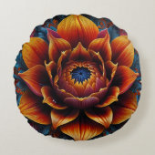 鮮やか開花：色のシンフォニー ラウンドクッション (正面)