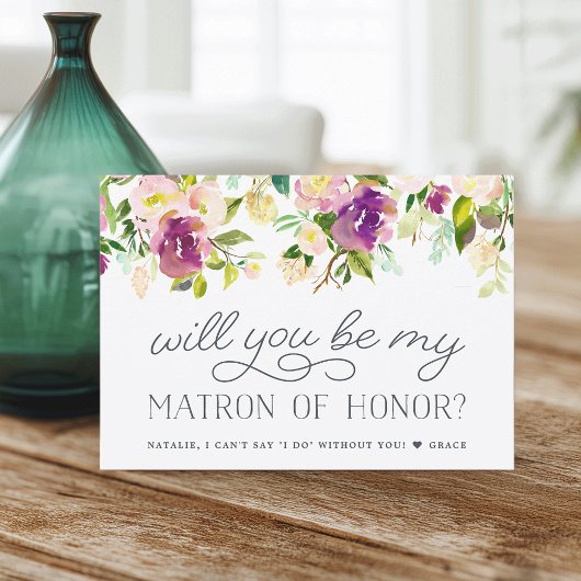 鮮やか開花 | Be My Matron of Honor Card 招待状