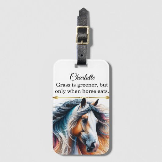 鮮やか馬 ラゲッジタグ (正面縦)