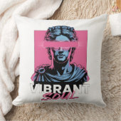 鮮やか魂 | エステティックVAPORWAVEギリシャの像 クッション (ブランケット)