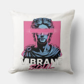 鮮やか魂 | エステティックVAPORWAVEギリシャの像 クッション (正面)