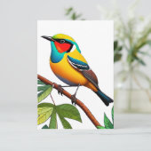 鮮やか鳥サンキューカードとデザイン サンキューカード (スタンド正面)