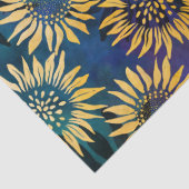 鮮やか黄色いひまわりの花オンパープルデコパージュ 薄葉紙 (詳細)