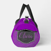 鮮やか、はっきりした明るい赤紫色紫パーソナライズされた ダッフルバッグ (右)