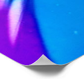 鮮やか（ばちゃばちゃ）跳ねるカラーバーストデザイン ポスター (角)