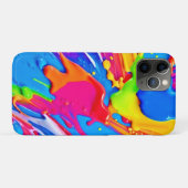 鮮やか（ばちゃばちゃ）跳ねるカラーバーストデザイン Case-Mate iPhoneケース (裏面(横))
