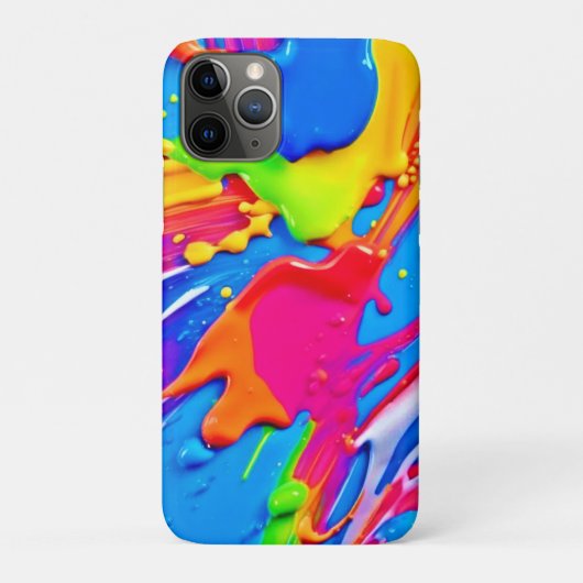 鮮やか（ばちゃばちゃ）跳ねるカラーバーストデザイン Case-Mate iPhoneケース (裏)