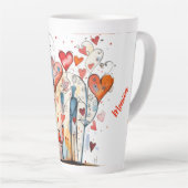 鮮やか&カラフルハッピーバレンタインデー カフェラテマグ (右アングル)