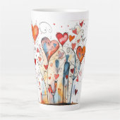 鮮やか&カラフルハッピーバレンタインデー カフェラテマグ (正面)
