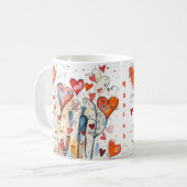 鮮やか&カラフル |名前をカスタムする コーヒーマグカップ (正面左)