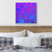 鮮やか、グラデーションアールヌーボー、ウィリアム・モリス、紫、 キャンバスプリント (インサイチュ (寝室))