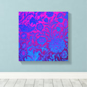 鮮やか、グラデーションアールヌーボー、ウィリアム・モリス、紫、 キャンバスプリント (インサイチュ (ウッドフロア))