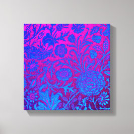 鮮やか、グラデーションアールヌーボー、ウィリアム・モリス、紫、 キャンバスプリント