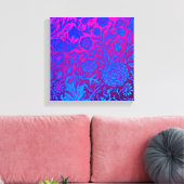 鮮やか、グラデーションアールヌーボー、ウィリアム・モリス、紫、 キャンバスプリント (インサイチュ (リビング))