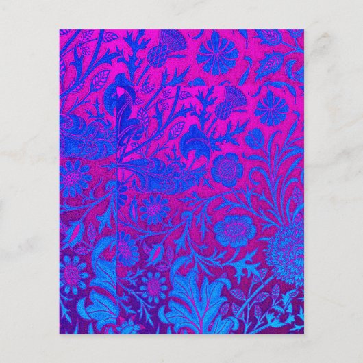 鮮やか、グラデーションアールヌーボー、ウィリアム・モリス、紫、 チラシ (正面)
