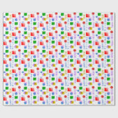 鮮やか,パーソナライズされたキッカラフルドハッピーバースデー ラッピングペーパー (フラット)