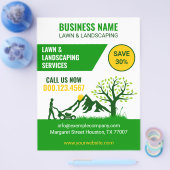 鮮やか&プロフェッショナルローン&造園リーフレット チラシ (シングル)