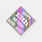 鮮やか, 13カラフル誕生日+名前をカスタムする スタンダードランチョンナプキン (角)