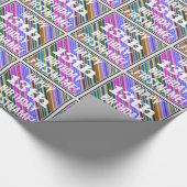 鮮やか, 13カラフル誕生日+名前をカスタムする ラッピングペーパー (角)