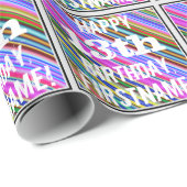 鮮やか, 13カラフル誕生日+名前をカスタムする ラッピングペーパー (ロールコーナー)