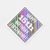 鮮やか, 15カラフル誕生日+名前をカスタムする スタンダードランチョンナプキン (角)