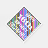 鮮やか, 16カラフル誕生日+名前をカスタムする スタンダードランチョンナプキン (角)