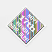 鮮やか, 17カラフル誕生日+名前をカスタムする スタンダードランチョンナプキン (角)