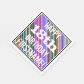 鮮やか, 18カラフル誕生日+名前をカスタムする スタンダードランチョンナプキン (角)