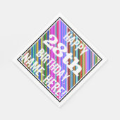 鮮やか, 28カラフル誕生日+名前をカスタムする スタンダードランチョンナプキン (角)