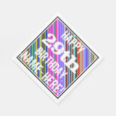 鮮やか, 29カラフル誕生日+名前をカスタムする スタンダードランチョンナプキン (角)