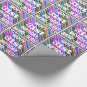 鮮やか, 31カラフル誕生日+名前をカスタムする ラッピングペーパー (角)