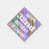 鮮やか、32カラフル番目の誕生日+名前をカスタムする スタンダードランチョンナプキン (角)