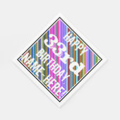 鮮やか, 33カラフル誕生日+名前をカスタムする スタンダードランチョンナプキン (角)