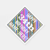 鮮やか, 34カラフル誕生日+名前をカスタムする スタンダードランチョンナプキン (角)