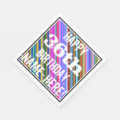 鮮やか, 36カラフル誕生日+名前をカスタムする スタンダードランチョンナプキン (角)