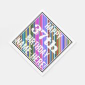 鮮やか, 37カラフル誕生日+名前をカスタムする スタンダードランチョンナプキン (角)